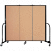 Screenflex 3 Panel Portable Room Divider, 5'H x 5'9"L, Fabric Color: Wheat