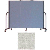 Screenflex 3 Panel Portable Room Divider, 5'H x 5'9"L, Vinyl Color: Granite