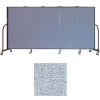 Screenflex 5 Panel Portable Room Divider, 5'H x 9'5"W, Vinyl Color: Blue Tide