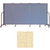 Screenflex 5 Panel Portable Room Divider, 5'H x 9'5"L, Vinyl Color: Hazelnut