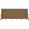 Screenflex 7 Panel Portable Room Divider, 5'H x 13'1"L, Fabric Color: Walnut