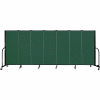 Screenflex 7 Panel Portable Room Divider, 5'H x 13'1"L, Fabric Color: Green