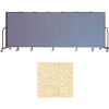 Screenflex 7 Panel Portable Room Divider, 5'H x 13'1"W, Vinyl Color: Hazelnut