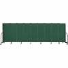 Screenflex 9 Panel Portable Room Divider, 5'H x 16'9"L, Fabric Color: Mallard