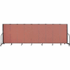 Screenflex 9 Panel Portable Room Divider, 5'H x 16'9"L, Fabric Color: Cranberry
