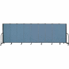 Screenflex 9 Panel Portable Room Divider, 5'H x 16'9"L, Fabric Color: Blue