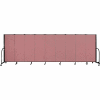 Screenflex 9 Panel Portable Room Divider, 5'H x 16'9"L, Fabric Color: Mauve