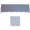 Screenflex 9 Panel Portable Room Divider, 5'H x 16'9"W, Vinyl Color: Blue Tide