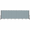 Screenflex Portable Room Divider - 11 Panel - 6'H x 20'5"L -  Grey Stone