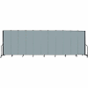 Screenflex Portable Room Divider - 11 Panel - 6'H x 20'5"L - Grey Stone