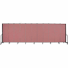 Screenflex Portable Room Divider - 11 Panel - 6'H x 20'5"L -  Mauve