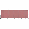 Screenflex Portable Room Divider - 11 Panel - 6'H x 20'5"L - Mauve