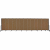 Screenflex Portable Room Divider - 13 Panel - 6'H x 24'1"L - Walnut