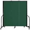 Screenflex Portable Room Divider - 3 Panel - 6'H x 5'9"W -  Mallard