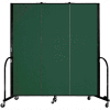 Screenflex Portable Room Divider - 3 Panel - 6'H x 5'9"W - Mallard