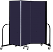 Screenflex 3 Panel Portable Room Divider, 6' H x 5'9" L, Fabric Color: Navy