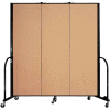 Screenflex Portable Room Divider - 3 Panel - 6'H x 5'9"L - Desert