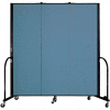 Screenflex Portable Room Divider - 3 Panel - 6'H x 5'9"W - Summer Blue