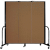 Screenflex Portable Room Divider - 3 Panel - 6'H x 5'9"L - Oatmeal