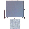 Screenflex 3 Panel Portable Room Divider, 6'H x 5'9"L, Vinyl Color: Blue Tide
