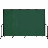 Screenflex Portable Room Divider - 5 Panel - 6'H x 9'5"W -  Mallard
