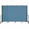 Screenflex Portable Room Divider - 5 Panel - 6'H x 9'5"L - Summer Blue
