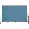 Screenflex Portable Room Divider - 5 Panel - 6'H x 9'5"L -  Summer Blue