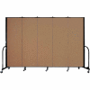 Screenflex Portable Room Divider - 5 Panel - 6'H x 9'5"L - Beech
