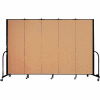 Screenflex Portable Room Divider - 5 Panel - 6'H x 9'5"L -  Sand