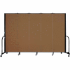 Screenflex Portable Room Divider - 5 Panel - 6'H x 9'5"L - Oatmeal