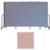 Screenflex 5 Panel Portable Room Divider, 6'H x 9'5"L, Vinyl Color: Raspberry Mist