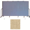 Screenflex 5 Panel Portable Room Divider, 6'H x 9'5"W, Vinyl Color: Sandalwood