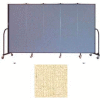 Screenflex 5 Panel Portable Room Divider, 6'H x 9'5"W, Vinyl Color: Hazelnut