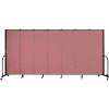 Screenflex Portable Room Divider - 7 Panel - 6'H x 13'1"L - Rose