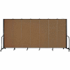 Screenflex Portable Room Divider - 7 Panel - 6'H x 13'1"W - Walnut