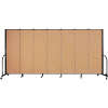 Screenflex Portable Room Divider - 7 Panel - 6'H x 13'1"L - Sand