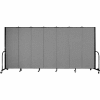 Screenflex Portable Room Divider - 7 Panel - 6'H x 13'1"L - Grey