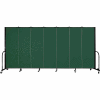 Screenflex Portable Room Divider - 7 Panel - 6'H x 13'1"L - Green