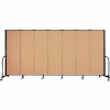 Screenflex Portable Room Divider - 7 Panel - 6'H x 13'1"L - Wheat