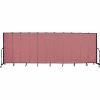 Screenflex 11 Panel Portable Room Divider, 6'8"H x 20'5"W, Fabric Color: Rose