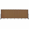 Screenflex 11 Panel Portable Room Divider, 6'8"H x 20'5"W, Fabric Color: Walnut