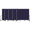 Screenflex 11 Panel Portable Room Divider, 6'8" H x 20'5" L, Fabric Color: Navy