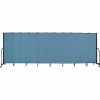 Screenflex 11 Panel Portable Room Divider, 6'8"H x 20'5"L, Fabric Color: Summer Blue