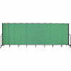 Screenflex 11 Panel Portable Room Divider, 6'8"H x 20'5"L, Fabric Color: Sea Green