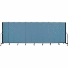 Screenflex 11 Panel Portable Room Divider, 6'8"H x 20'5"W, Fabric Color: Blue