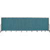 Screenflex 13 Panel Portable Room Divider, 6'8"H x 24'1"L, Fabric Color: Lake