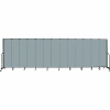 Screenflex 13 Panel Portable Room Divider, 6'8"H x 24'1"L, Fabric Color: Grey Stone