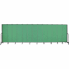 Screenflex 13 Panel Portable Room Divider, 6'8"H x 24'1"W, Fabric Color: Sea Green