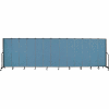 Screenflex 13 Panel Portable Room Divider, 6'8"H x 24'1"W, Fabric Color: Blue
