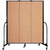 Screenflex 3 Panel Portable Room Divider, 6'8"H x 5'9"L, Fabric Color: Wheat
